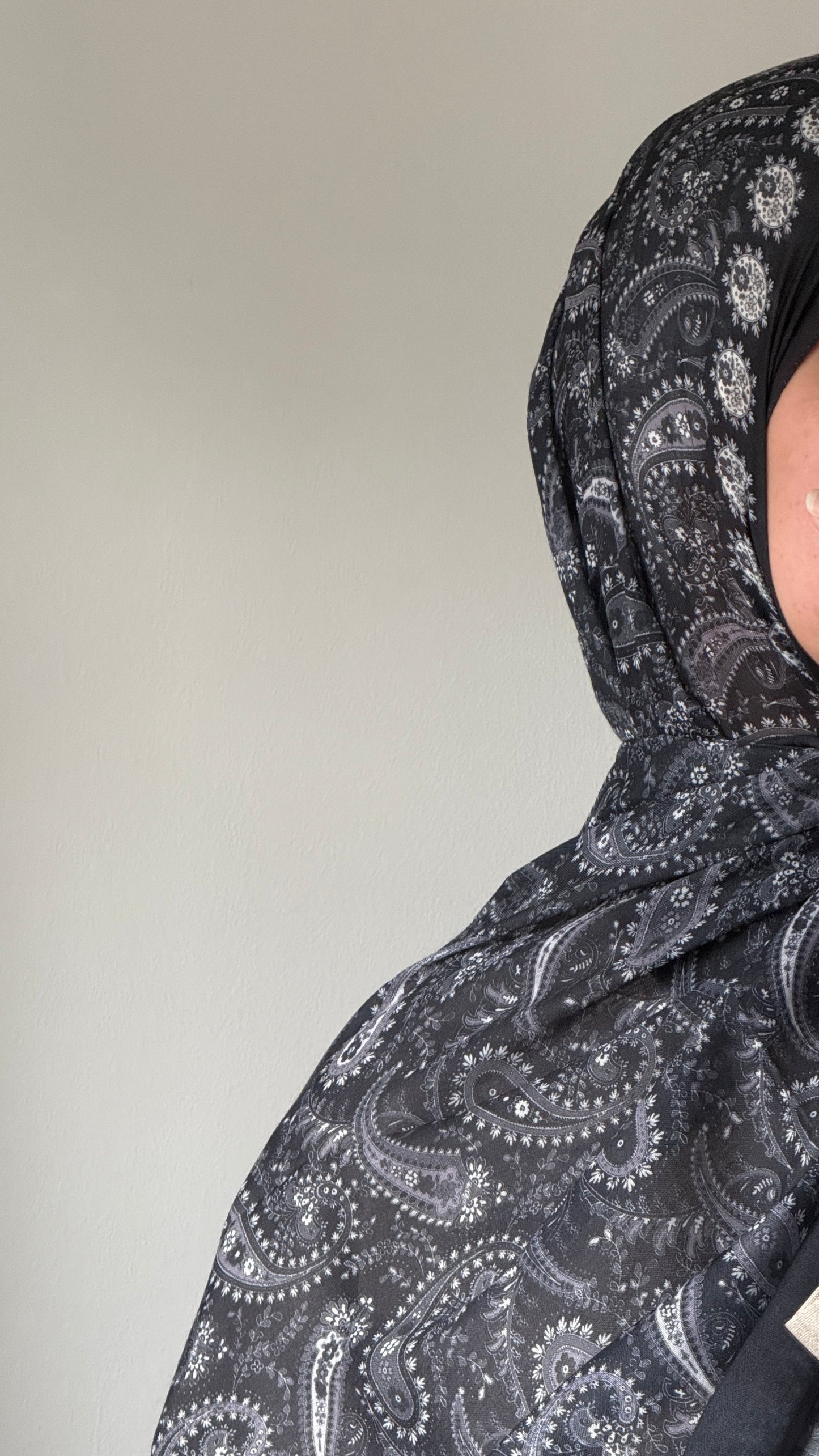 Hijab à Motifs Marron